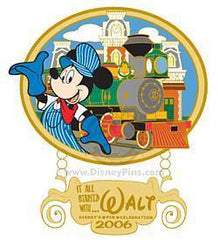 Disney Pin Railroad Engineer Mickey Started with Walt WDW
